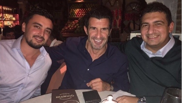 Antalyaspor başkanı Figo'yla yemekte