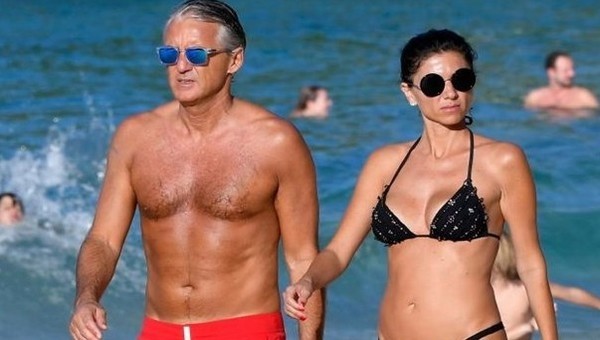 Roberto Mancini, Buffon'un eski eşiyle birlikte