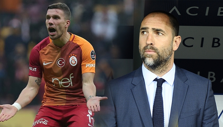 Gaziantepspor - Galatasaray maçında Podolski ile Tudor arasında tartışma