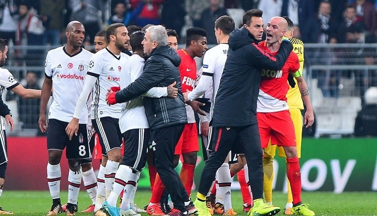 Beşiktaş - Monaco maç sonu olay! Quaresma'nın üstüne yürüdü