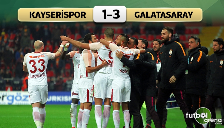 Galatasaray, Kayserispor'u 3 golle geçti