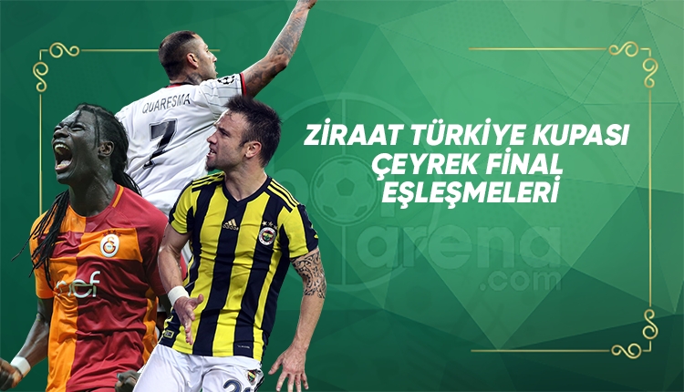 Ziraat Türkiye Kupasında çeyrek final ve yarı final eşleşmeleri