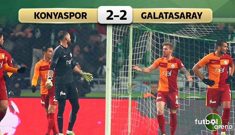 Galatasaray Konya'da avantajı kaptı