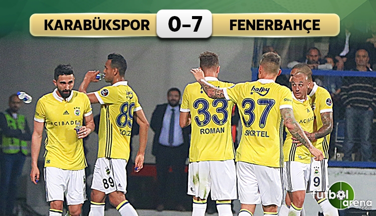 Karabükspor 0 - 7 Fenerbahçe maçın özeti ve golleri (İZLE)