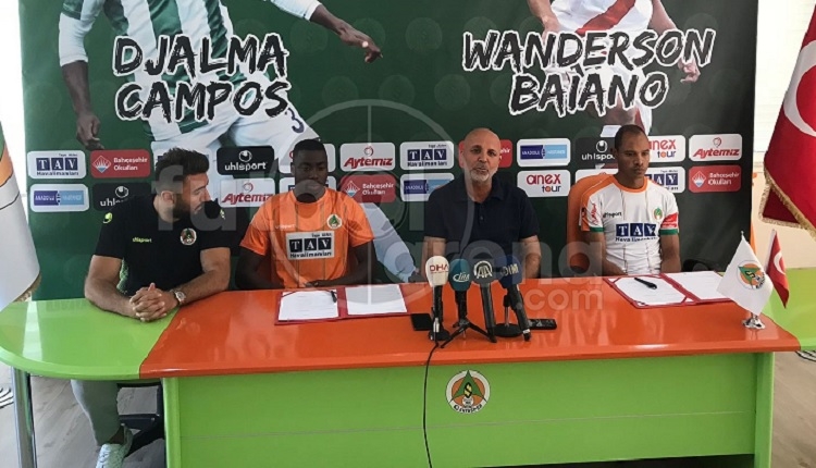 Alanyaspor yeni transferleri Baiano ve Djalma Campos'u basına tanıttı