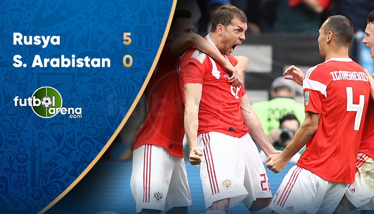 Rusya 5-0 Suudi Arabistan maç özeti ve golleri (İZLE)