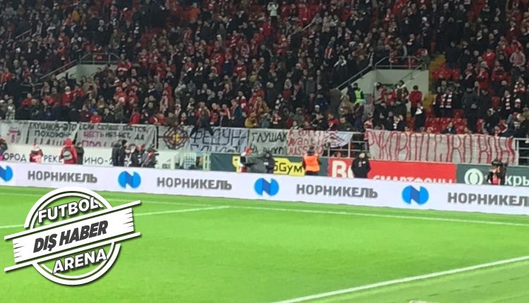 Spartak Moskova taraftarlarından eşi benzeri görülmemiş protesto