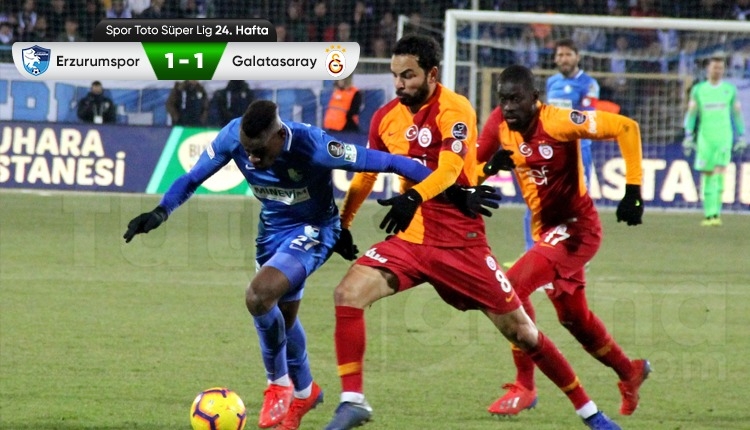 Galatasaray, Erzurum deplasmanında 2 puan bıraktı