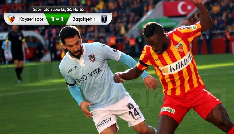 Kayserispor 1-1 Medipol Başakşehir maç özeti ve golü (İZLE)