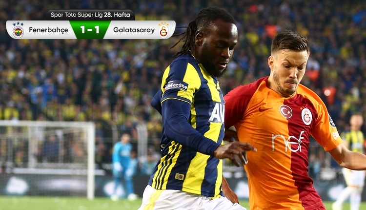 Fenerbahçe 1-1 Galatasaray maç özeti ve golleri (İZLE)