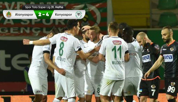 Aytemiz Alanyaspor 2-4 Atiker Konyaspor maç özeti ve golleri (İZLE)