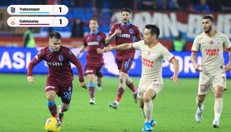 Galatasaray Trabzon'da 1 puanı son dakikada kurtardı (İZLE)