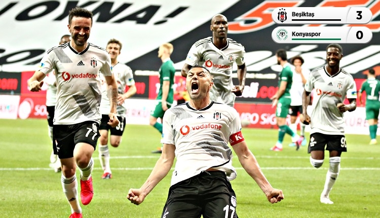 Beşiktaş 3-0 Konyaspor maç özeti ve golleri (İZLE)