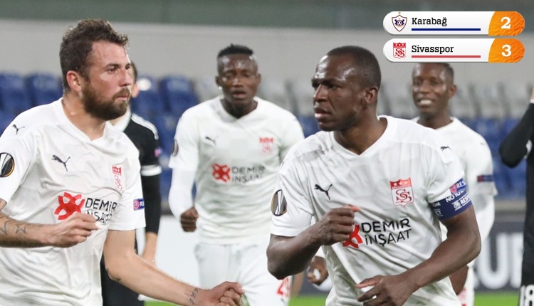 Karabağ 2-3 Sivasspor maç özeti ve golleri izle
