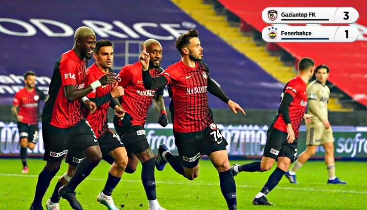 Gaziantep FK 3-1 Fenerbahçe maç özeti ve golleri (İZLE)