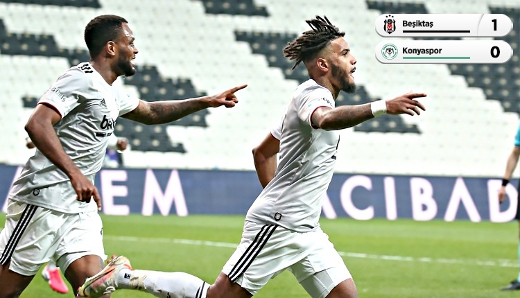 Beşiktaş, Konyaspor engelini 10 kişi ve tek golle geçti (İZLE)