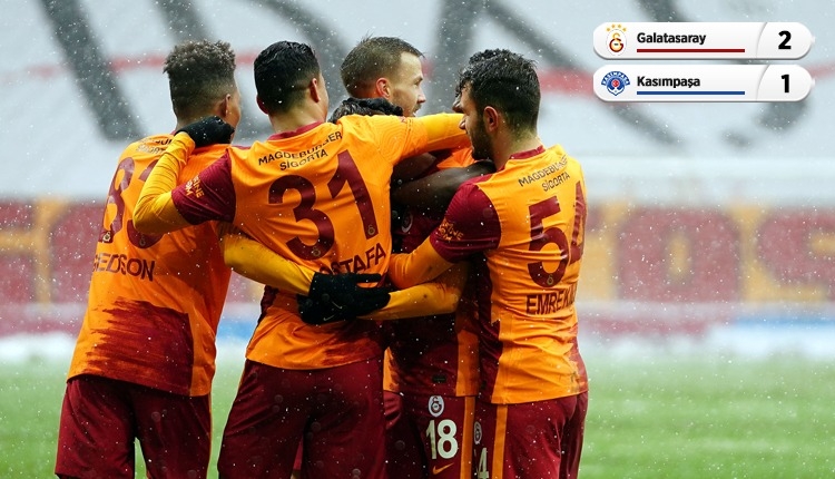 Galatasaray karlı maçta Kasımpaşa engelini geçti (İZLE)