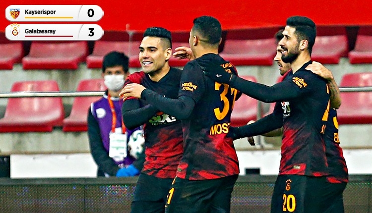 Galatasaray, Kayserispor deplasmanında 3 golle kazandı (İZLE)