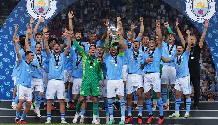 UEFA Süper Kupa şampiyonu Manchester City (İZLE)