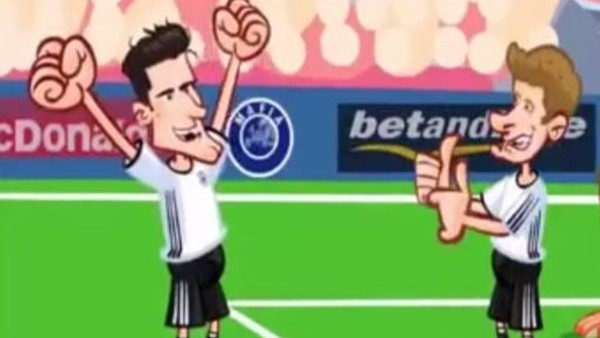 Almanya - Kuzey İrlanda maçı animasyon film oldu