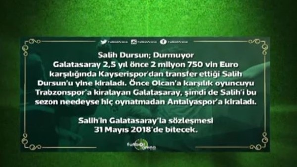 Salih Dursun durmuyor! Yeni adresi Antalyaspor