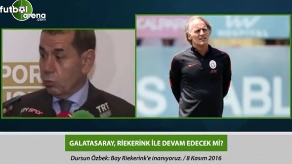 "Galatasaray'ın hocası bay Riekerink'tir"