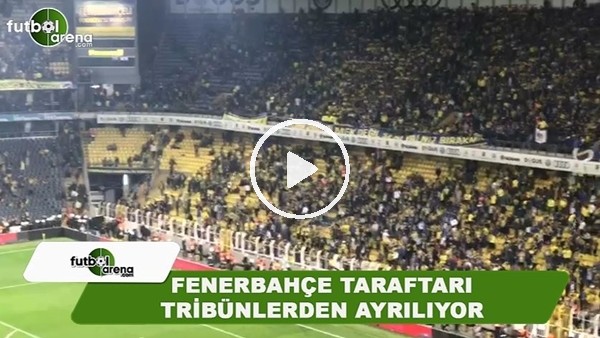 Fenerbahçe taraftarları maçın iptal kararından sonra tribünlerden ayrıldı