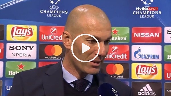 Zinedine Zidane: "Juventus maçı da aynıydı ama sonunda gülen taraf hep biz olduk"
