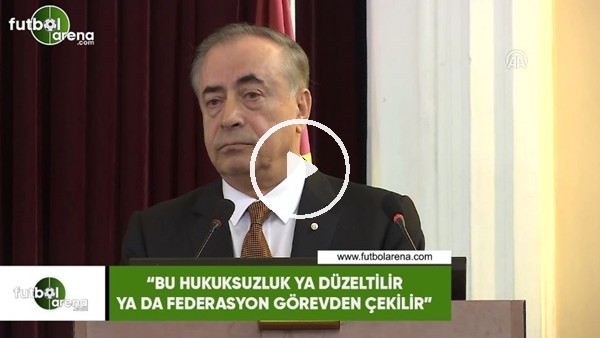 Mustafa Cengiz: "Bu hukuksuzluk ya düzeltilir ya da federasyon görevden çekilir"