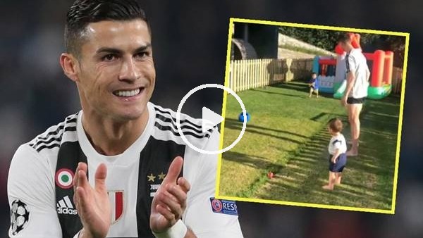 Cristaino Ronaldo ve çocuklarının keyifli anları