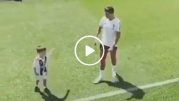 Pjanic'in minik oğlundan Ronaldo sevinci