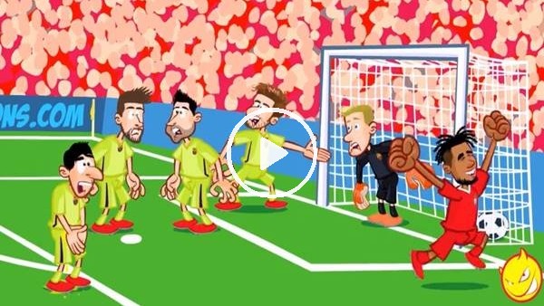 Liverpool - Barcelona maçı animasyon film oldu
