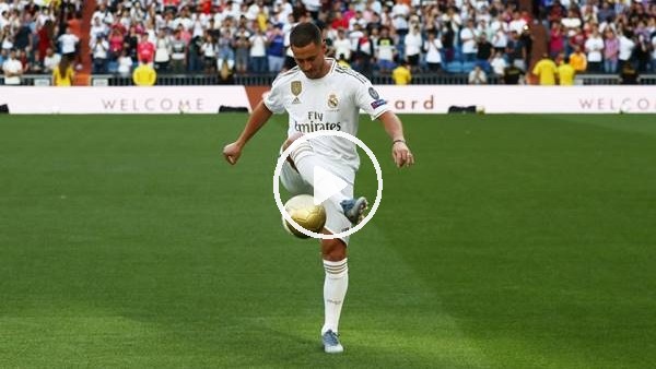 Eden Hazard, Real Madrid formasıyla tribünleri coşturdu