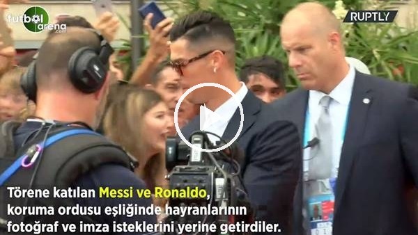Messi ve Ronaldo'ya koruma ordusu eşlik etti