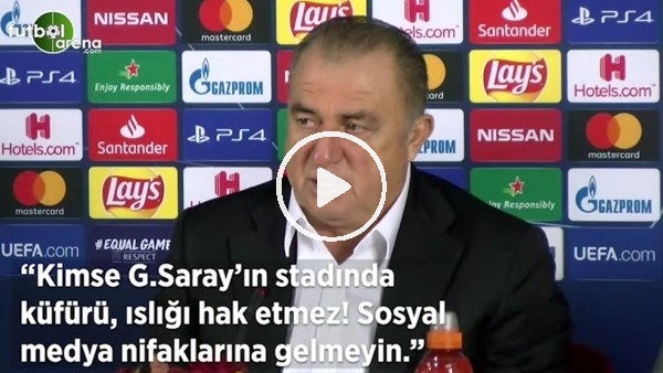 Fatih Terim: "Kimse Galatasaray'ın stadında küfürü, ıslığı hak etmez. Sosyal medya nifaklarına gelmeyin"