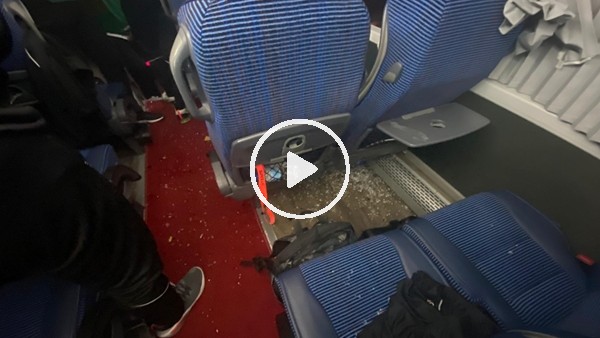 Aytemiz Alanyaspor takım otobüsüne taşlı saldırı