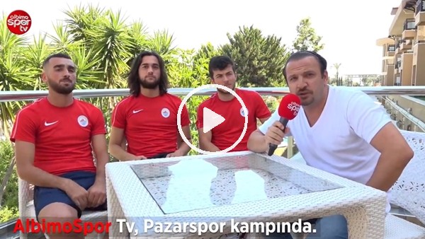 Pazarsporlu futbolcular Mehmet Aytemiz, Can Vural ve Oğuzhan Demir'den Albimo Spor TV'ye Açıklamalar