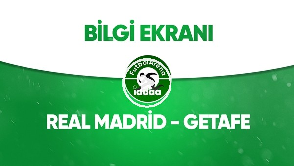 Real Madrid - Getafe Bilgi Ekranı (2 Temmuz 2020)