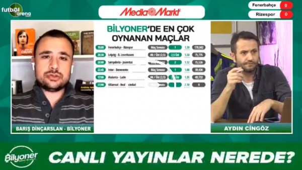 Barış Dinçarslan, Fenerbahçe - Rizespor maçı için tahminini yaptı