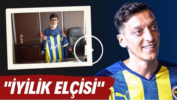 'İyilik Elçisi' Mesut Özil'den yangınzede Devran'a imzalı forma
