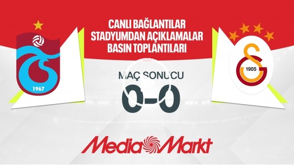 Trabzonspor 0 - 0 Galatasaray | Maç Sonu Açıklamalar | Maç Günü