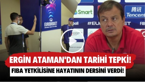 Ergin Ataman'dan tarihi tepki! FIBA yetkilisine hayatının dersini verdi!
