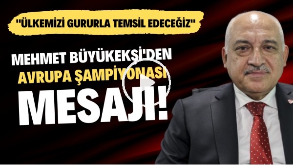 Mehmet Büyükekşi'den Avrupa Şampiyonası mesajı: "Ülkemizi gururla temsil edeceğiz"