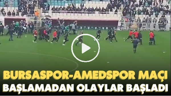 Bursaspor - Amedspor maçı başlamadan olaylar başladı!