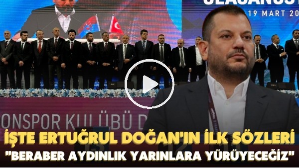 Trabzonspor'un yeni başkanı Ertuğrul Doğan'dan teşekkür konuşması