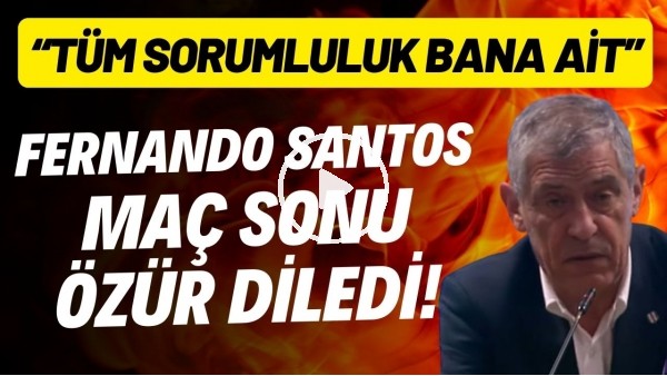 Fernando Santos, Beşiktaş taraftarından özür diledi! "Tüm sorumluluk bana ait"
