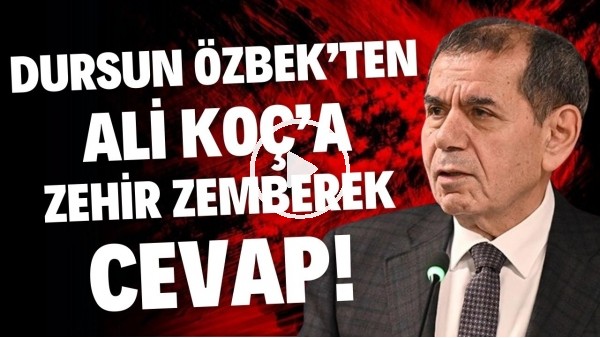 Dursun Özbek'ten Ali Koç'a zehir zemberek cevap! "Şampiyonluk tehditle kazanılmaz"